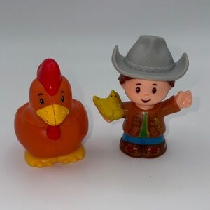 4 Sets for $20 - Two Fisher Price Little People Figures - Chicken and Farmer